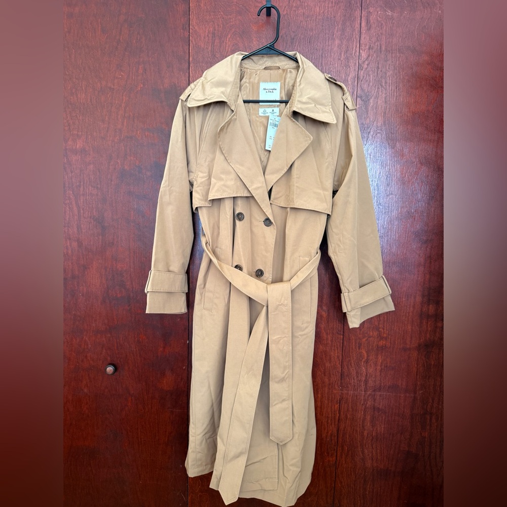 Abercrombie & Fitch Oversized Nylon Trench Coat
